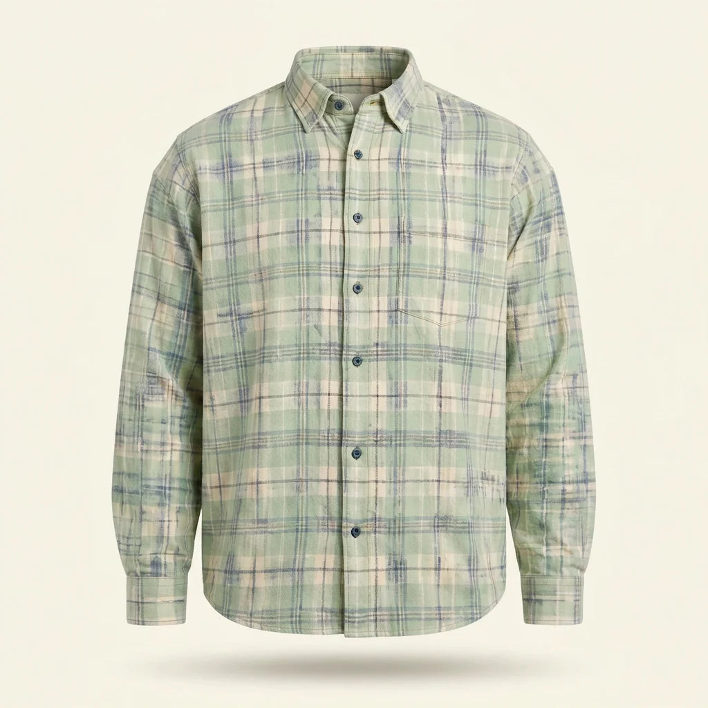 Plaid Shirt 03 — Light Green — image 2 of 2