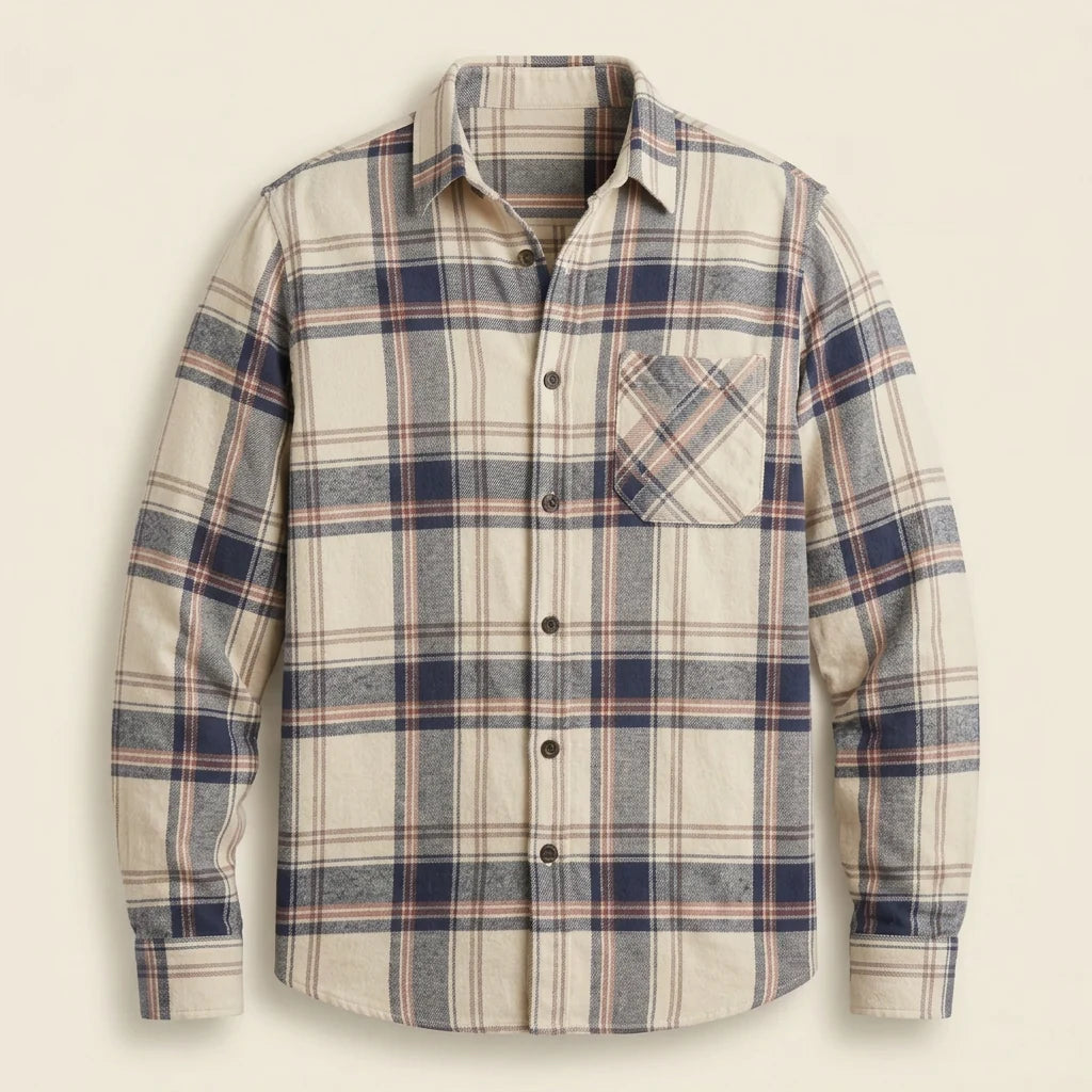 Plaid Shirt 06 — Cream — image 2 of 2