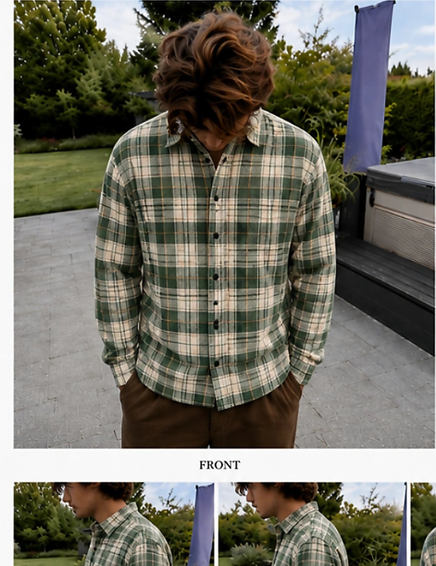 Plaid Shirt 03 — Green