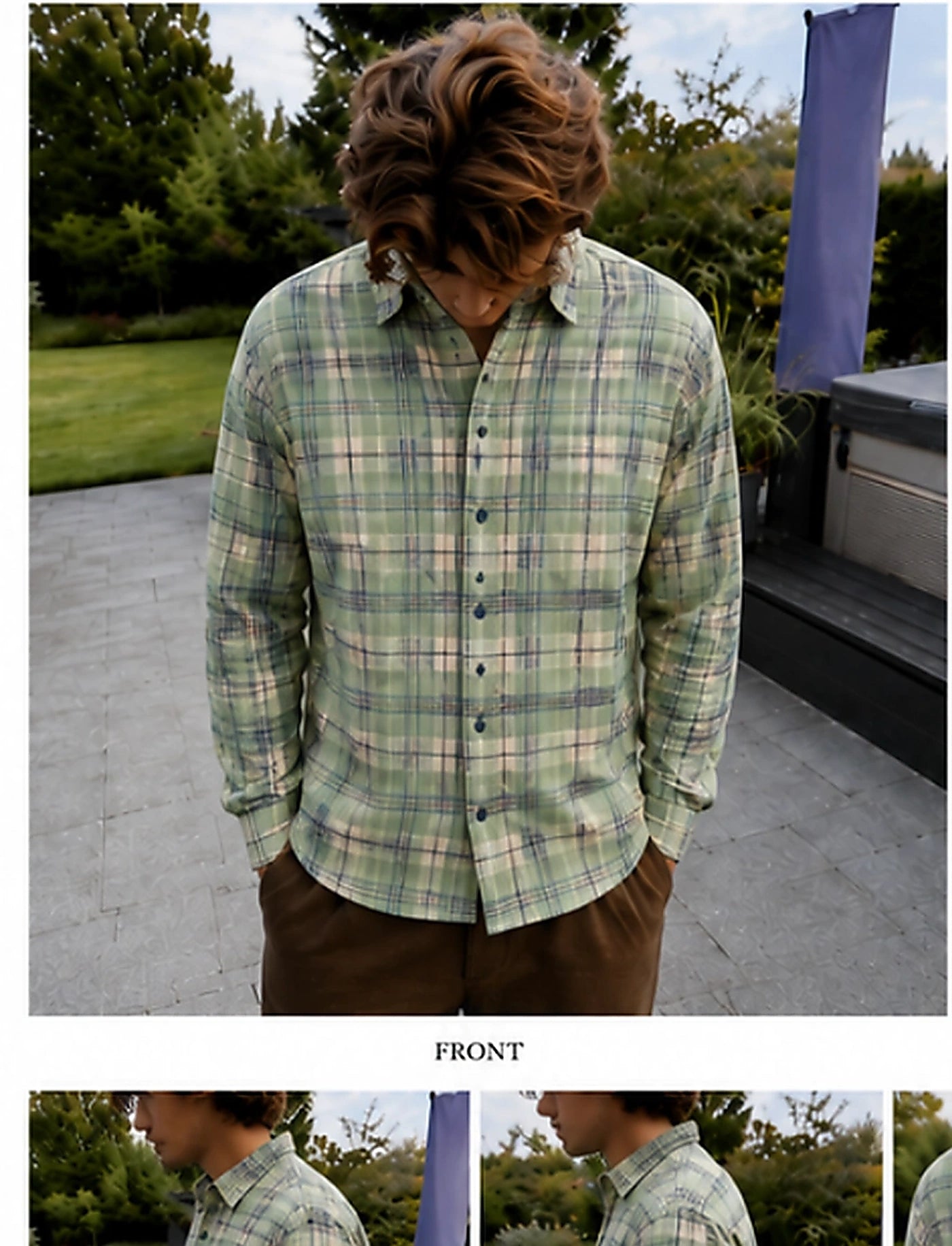 Plaid Shirt 03 — Light Green
